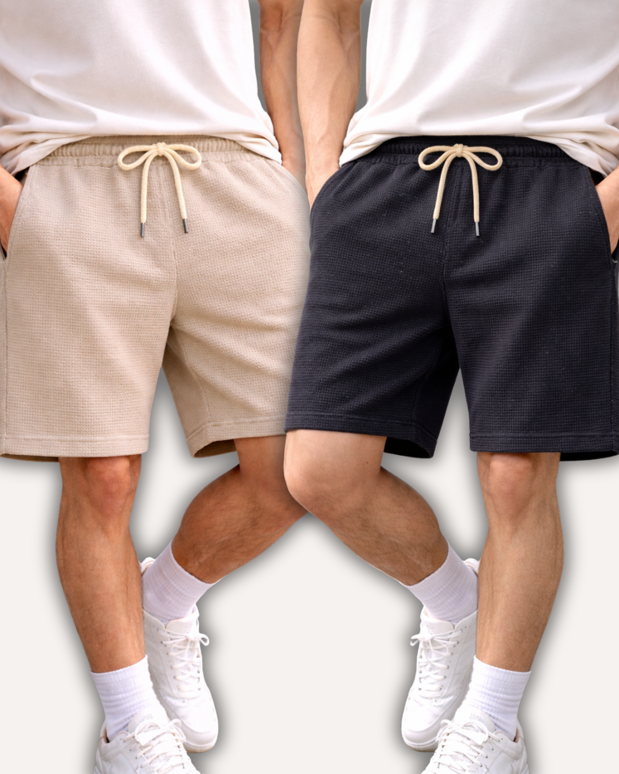Pack of 2 Waffle Knit Shorts