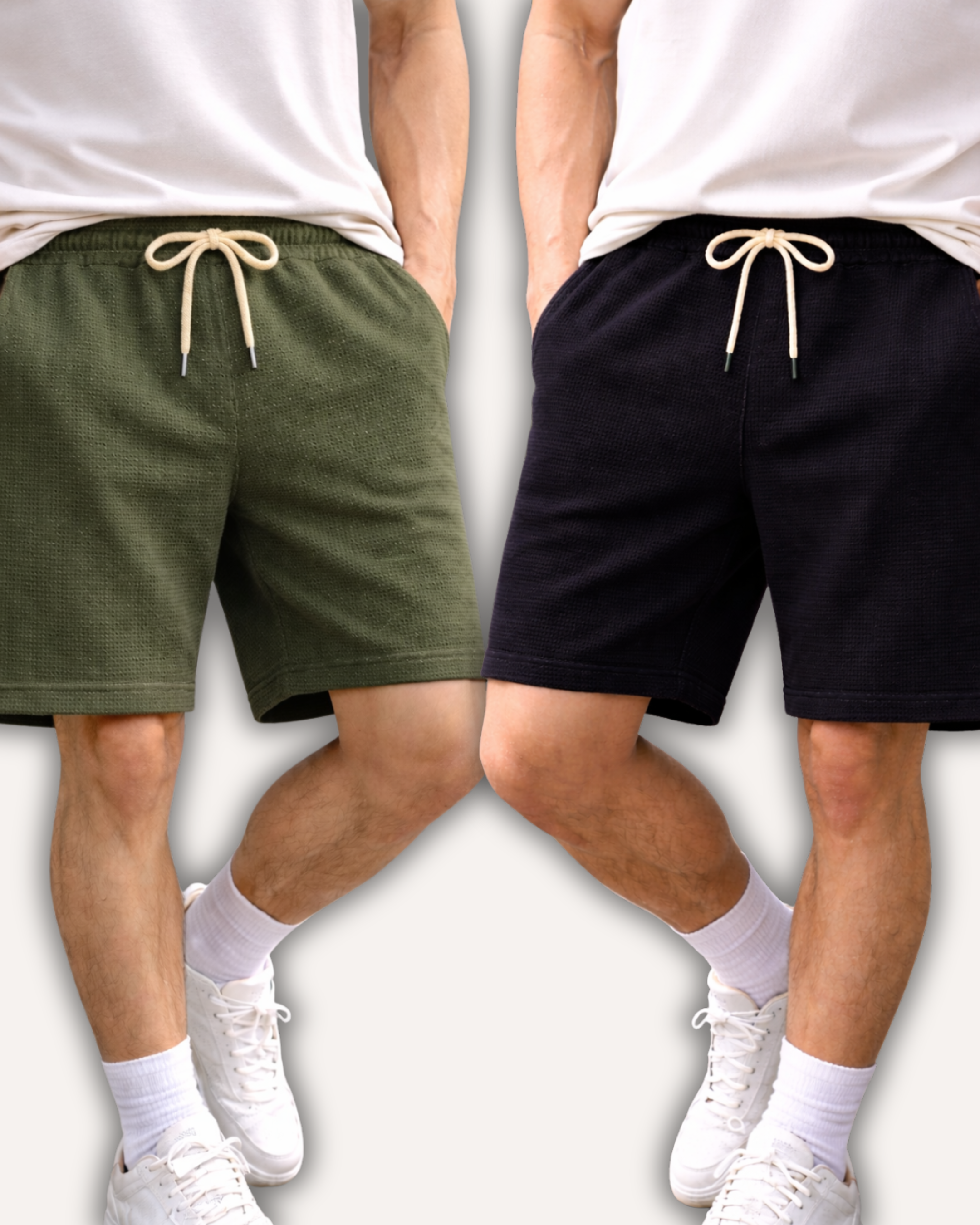 Pack of 2 Waffle Knit Shorts