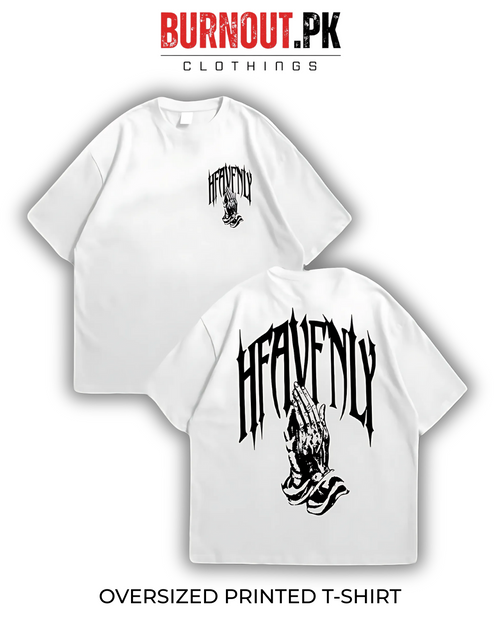 Heavenly Oversized Dropshoulder Tee - DTF Printed Tshirt For Men and Women