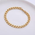 Cuban 4MM Stainless Steel Bracelet (golden)