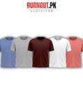 Pack of 5 Plain Half sleeves T-Shirt
