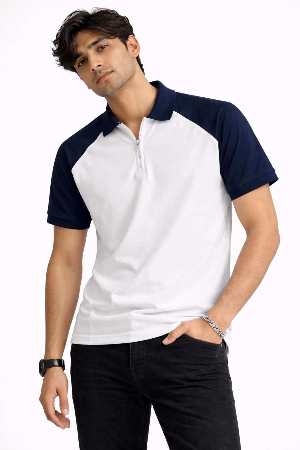 Pack of 2 Raglan Zipper Polos