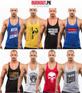 Pack of 8 Printed gym sando tanks