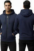 Men’s Premium Zipper Hoodie - Navy Blue